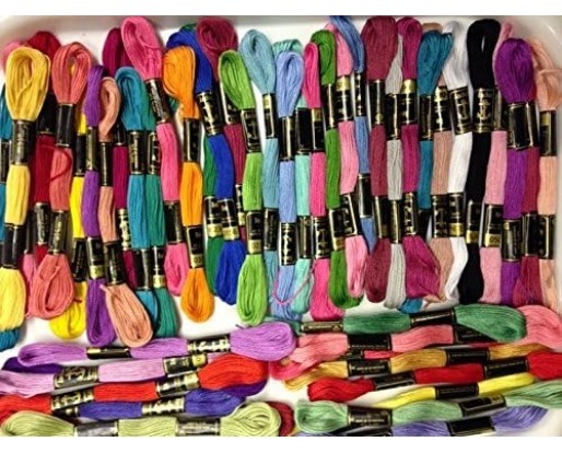 Anchor Skeins - 100 Stranded Cotton Thread Skeins, Cross Stitch Cotton Thread Floss