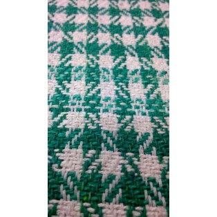 100% Khadi Cotton Blanket Green Checkered Hand spun - 92 x 53 inches Twin Size