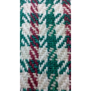 100% Khadi Cotton Blanket Red Green Checkered Hand spun - 97 x 50 inches - Twin Size