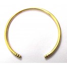 SLIM Brass Rounded Bracelet Cuff Kada Kadaa Bangle Wristlet Sikh Men Women 10