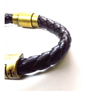 Faux Leather Magnetic Clasp Buckle Cuff Bangle Bracelet Wristlet Wristband EA346