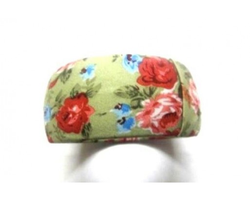 Vibrant Floral Print Fabric Wrapped Bangle Kada Bracelet Girls Women Classy