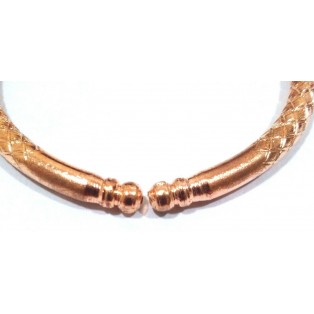 Designer Glossy Copper Bracelet Cuff Wristlet Wristband Bangle Jewelry Men Women