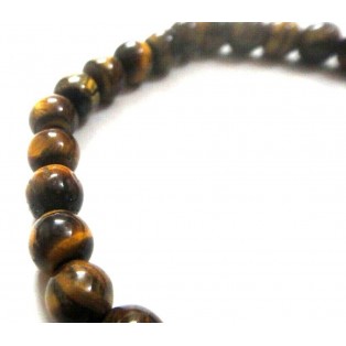 TIGER EYES Beaded Stretchable Bracelet Wristband Wristlet - Healing Stone Yoga