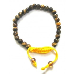 TIGER EYES Beaded Stretchable Bracelet Wristband Wristlet - Healing Stone Yoga