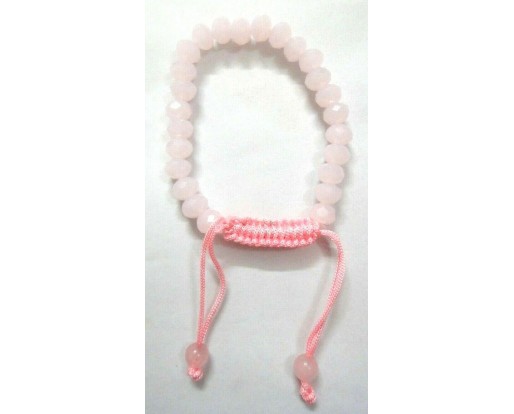 Rose Quartz Stretchable Bracelet Wristband Wristlet Prayer Meditation Yoga Luck