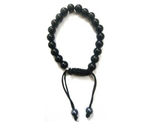 Black Beads Stretchable Bracelet Wristlet Wristband Charms - Fashion Classy