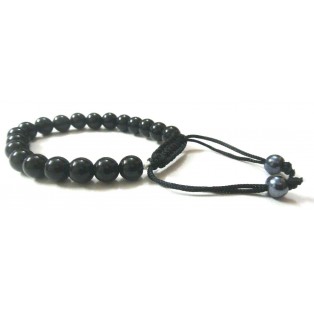 Black Beads Stretchable Bracelet Wristlet Wristband Charms - Fashion Classy