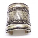 ELEPHANT Silver Oxidized Cuff Bracelet Charm Wristlet Wristband Bangle Jewelry E