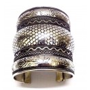THE WEB Silver Oxidized Cuff Bracelet Charm Wristlet Wristband Bangle Jewelry 76