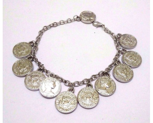 Silver Oxidized Cuff Bracelet Charm Wristlet Wristband Bangle Boho Jewelry E80