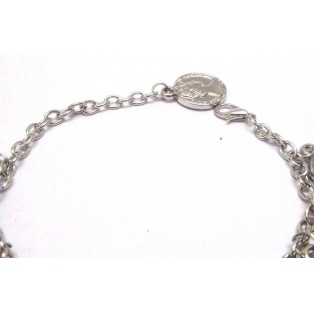 Silver Oxidized Cuff Bracelet Charm Wristlet Wristband Bangle Boho Jewelry E80