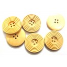THE CIRCLES 4 Hole BIG Button Wood Sewing Scrapbook DIY 35 mm (1-3/8th") Size 55