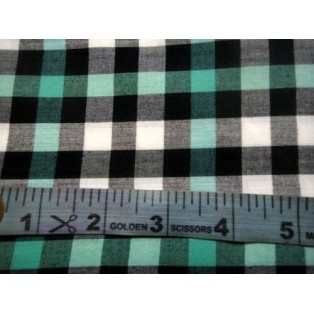 One yard Cotton Fabric - Black, White and Green - Party Prom Dresses Furnishing