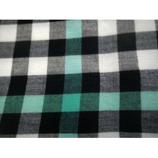 One yard Cotton Fabric - Black, White and Green - Party Prom Dresses Furnishing
