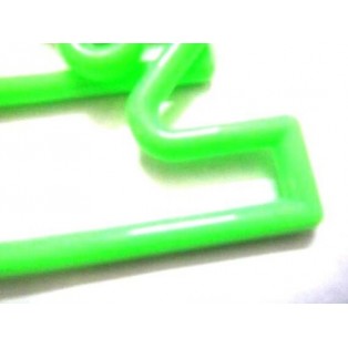 2 Green Plastic Handles 8 inches x 4 inches For Purse Bag