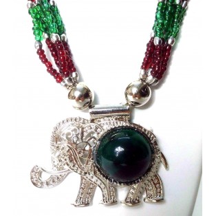 Set of Silver Oxidized Necklace Mala Earrings Jhumka Choker Jewelry Tribal Boho Chic A19