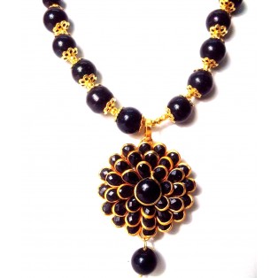 2 Side Dual Floral Pendant Classy Necklace Earring Chain Jewelry Tribal Chic Gypsy A6