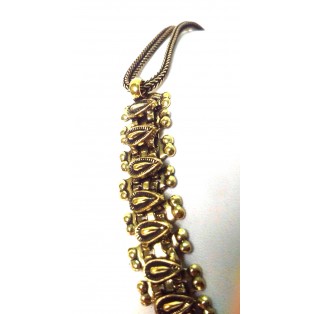 Golden Oxidized Big Pendant Necklace Choker Wedding Jewelry Tribal Chic Gypsy A2