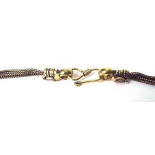 Golden Oxidized Big Pendant Necklace Choker Wedding Jewelry Tribal Chic Gypsy A2