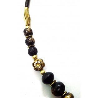 Necklace Pendant Wood Wooden Bead Handmade Jewelry Ethnic Boho Chic Fusion EA331