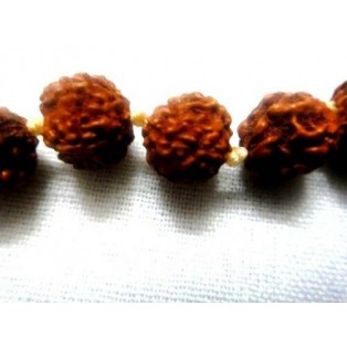 10 mm Knotted Rudraksha Hindu Beads Seeds 27+1 Mala Necklace Rosary Prayer Yoga
