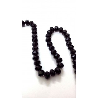 Black Semi Precious Crystal Quartz Beads Mala Necklace Good Luck Fashion Classy