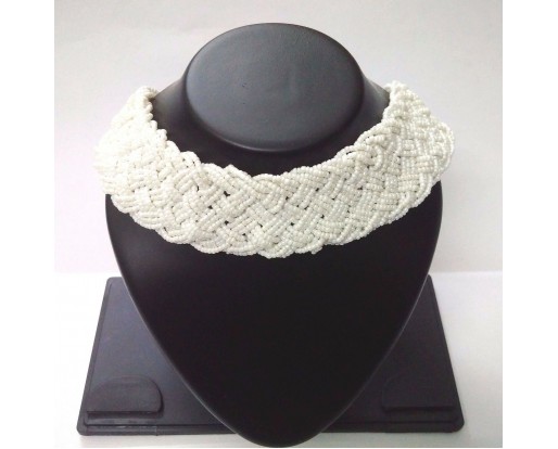 Necklace Seed Beads Handmade Jewelry Ethnic Boho Chic Fusion Choker Collar EA326