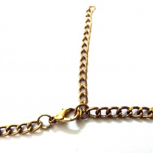 Necklace Bib Fringe Chain Gold Oxidized Jewelry Ethnic Boho Fusion India EA338