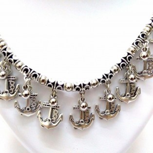 Set Thread Fringe Necklace Earring Jhumki Silver Oxidized Jewelry Tribal Boho B5