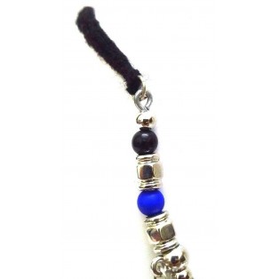 Set Thread String Necklace Earring Jhumki Silver Oxidized Jewelry Tribal Boho B9