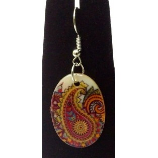 Seashell Sea Shell Necklace Printed Pendant Earring Jewelry Beach Party Wear 393