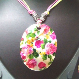 Seashell Sea Shell Necklace Printed Pendant Earring Jewelry Beach Party Wear 404