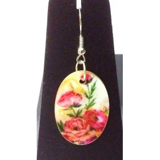 Seashell Sea Shell Necklace Printed Pendant Earring Jewelry Beach Party Wear 402