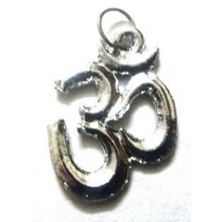 OM Pendant Rustic Silver Color 3.5 cm Hindu Yoga Meditation Prayer Fashion Luck
