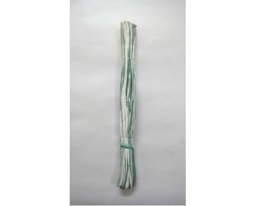 GREEN & WHITE SHADED - Raffia Wraphia Raphia Ribbon - For Craft Gift Scrapbook Bags Hats Skirts DIY Art - 36 Yards