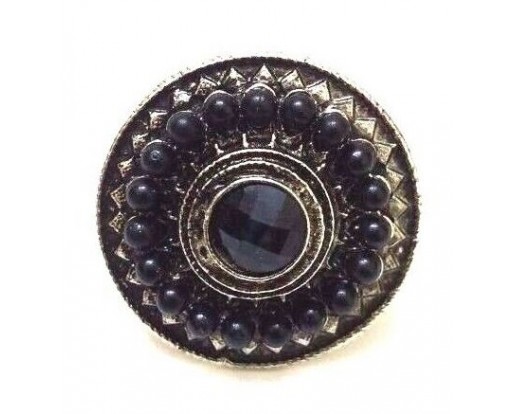 Adjustable Oxidized Lady Women Finger Ring Tribal Boho Chic Fashion Jewelry BLACK
