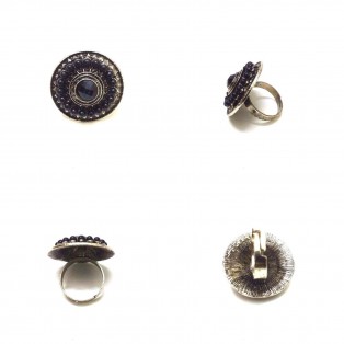 Adjustable Oxidized Lady Women Finger Ring Tribal Boho Chic Fashion Jewelry BLACK
