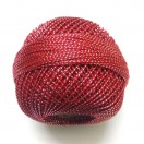 Dark Red with Silver Lurex - Size 20 - 20 gms - Cotton Yarn Thread Crochet Embroidery Knitting	