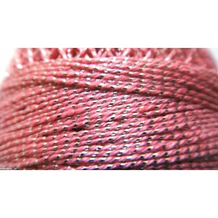 Rose Pink with Silver Lurex - Size 20 - 20 gms - Cotton Yarn Thread Crochet Embroidery Knitting	
