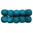 PINE GREEN - Lot Set of 10 - 100% Cotton Mercer Yarn Thread - For Crochet Lace Knitting Embroidery Trim - 1300+ Yards - 200 Grams