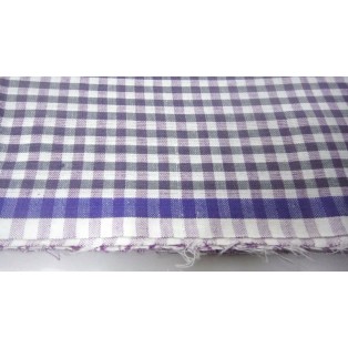 Men's Sarong 100% Cotton Lungi Dhoti Mundu Fabric Classy Checks - Purple White