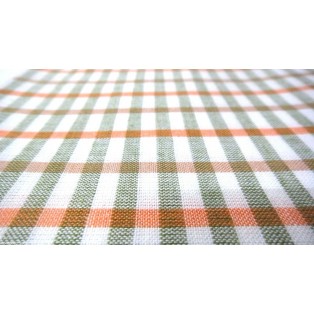 Men Sarong Lungi Dhoti Mundu Fabric 100% Cotton Slim Checks Checker Olive Green