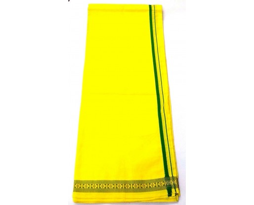 Men's Sarong Lungi Dhoti Mundu Fabric Night Beach Swim Cotton - Yellow Floral 1