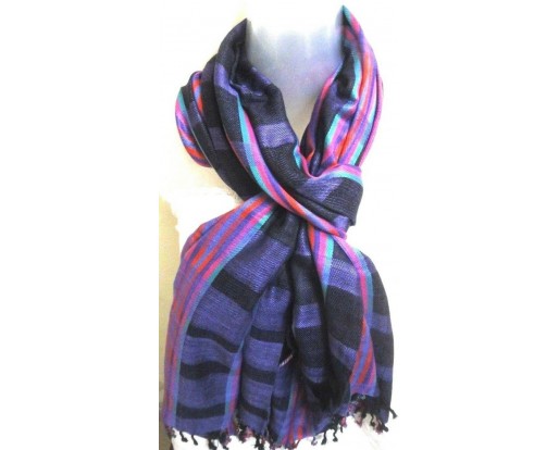 Multi Color Stripes - Pashmina Shawl Scarf Scarves Stole Wrap Warm - 70" x 27"