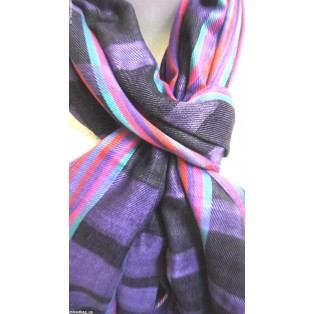 Multi Color Stripes - Pashmina Shawl Scarf Scarves Stole Wrap Warm - 70" x 27"