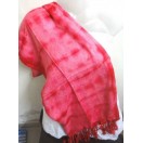 Alizarin Crimson Tie & Dye Print Pashmina Scarf Scarves Stole Wrap - 65" x 26"