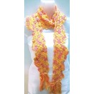 Scarf Wrap Muffler Neck Warmer Soft Acrylic Handmade Crochet Woman Boho Chic S1