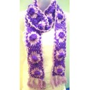 Scarf Wrap Muffler Neck Warmer Soft Acrylic Handmade Crochet Woman Boho Chic S3