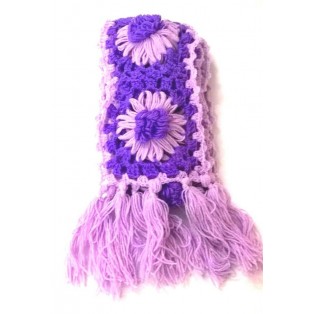 Scarf Wrap Muffler Neck Warmer Soft Acrylic Handmade Crochet Woman Boho Chic S3